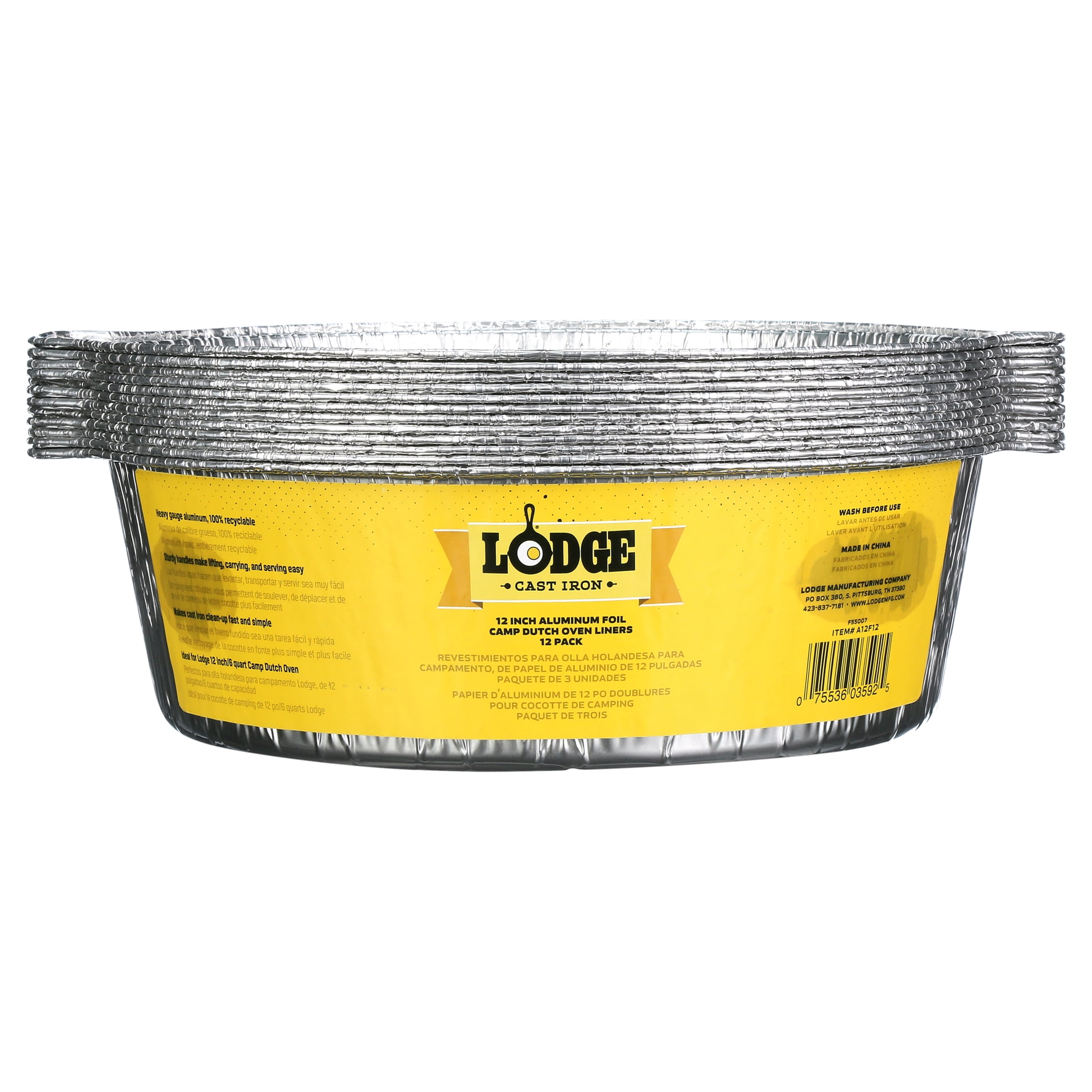 CAMP LINER Campliner Dutch Oven Liners, 30 Pack of 12â€ 6 Quart Disposable  Liners - No More Cleaning or Seasoning. Fits Lodge, Camp