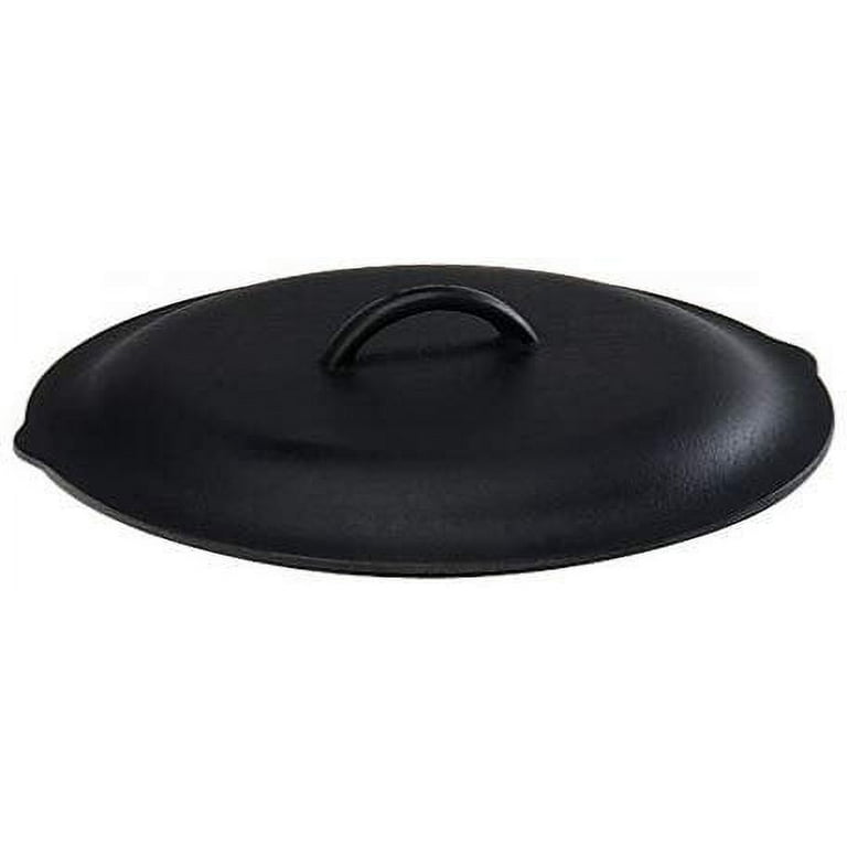 Lodge 12 Inch Cast Iron Lid. Classic 12-Inch Cast Iron Cover Lid with  Handle and Interior Basting Tips. 