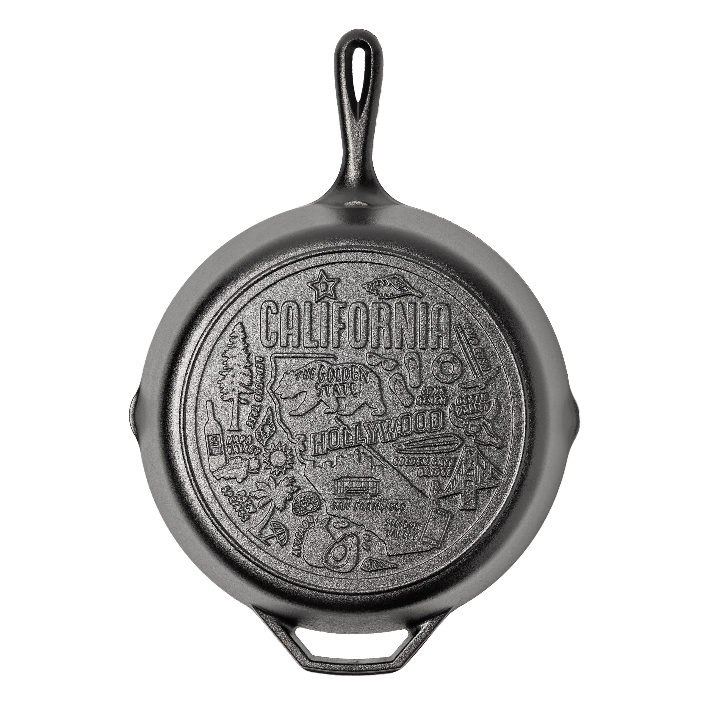 Lodge 12 Inch Seasoned Cast Iron Skillet w/ California Road Trip