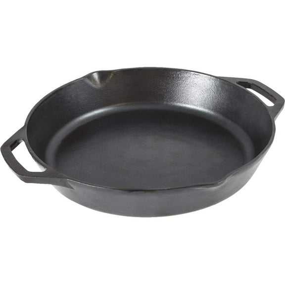 Lodge 12" Seasoned Cast Iron Dual Handle Pan, L10SKL, 12" Diameter