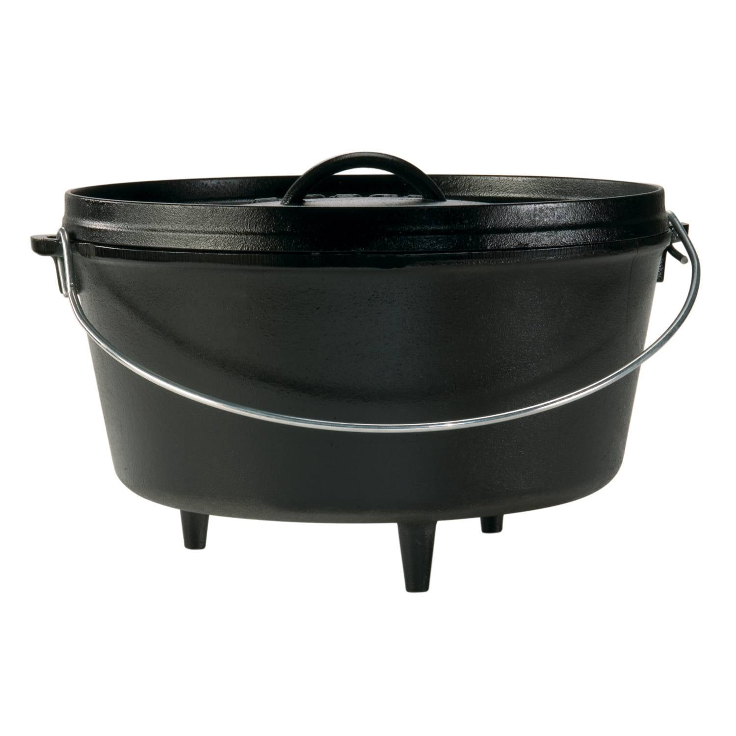 COMMERCIAL CHEF 2 Quart Cast Iron Saucepan, Dutch Oven Cast Iron Saucepan  with Lid and Looped Handle, Camping Cookware & Sauce Pan for Indoor 
