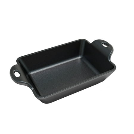 Lodge 14oz Rectangle Mini Server in Cast Iron, HMS14RC, Heat-Treated