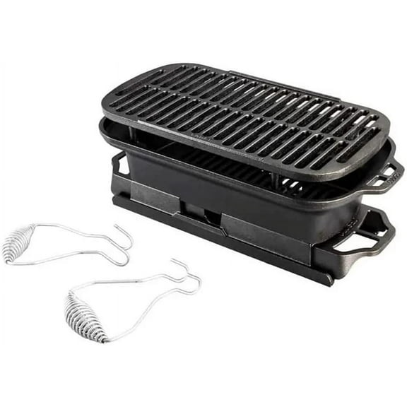 Lodge 21-9/10 inches Rectangular Seasoned Cast Iron Grill Pan