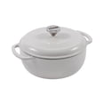 thumbnail image 1 of Lodge 4.5 Quart Enameled Cast Iron Dutch Oven with Lid – Dual Handles – Oven Safe up to 500° F or on Stovetop - Use to Marinate, Cook, Bake, Refrigerate and Serve – Oyster, 1 of 5