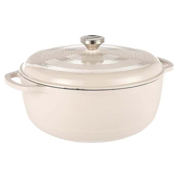 Lodge 7.5 Quart Enamel Cast Iron Dutch Oven, Oyster