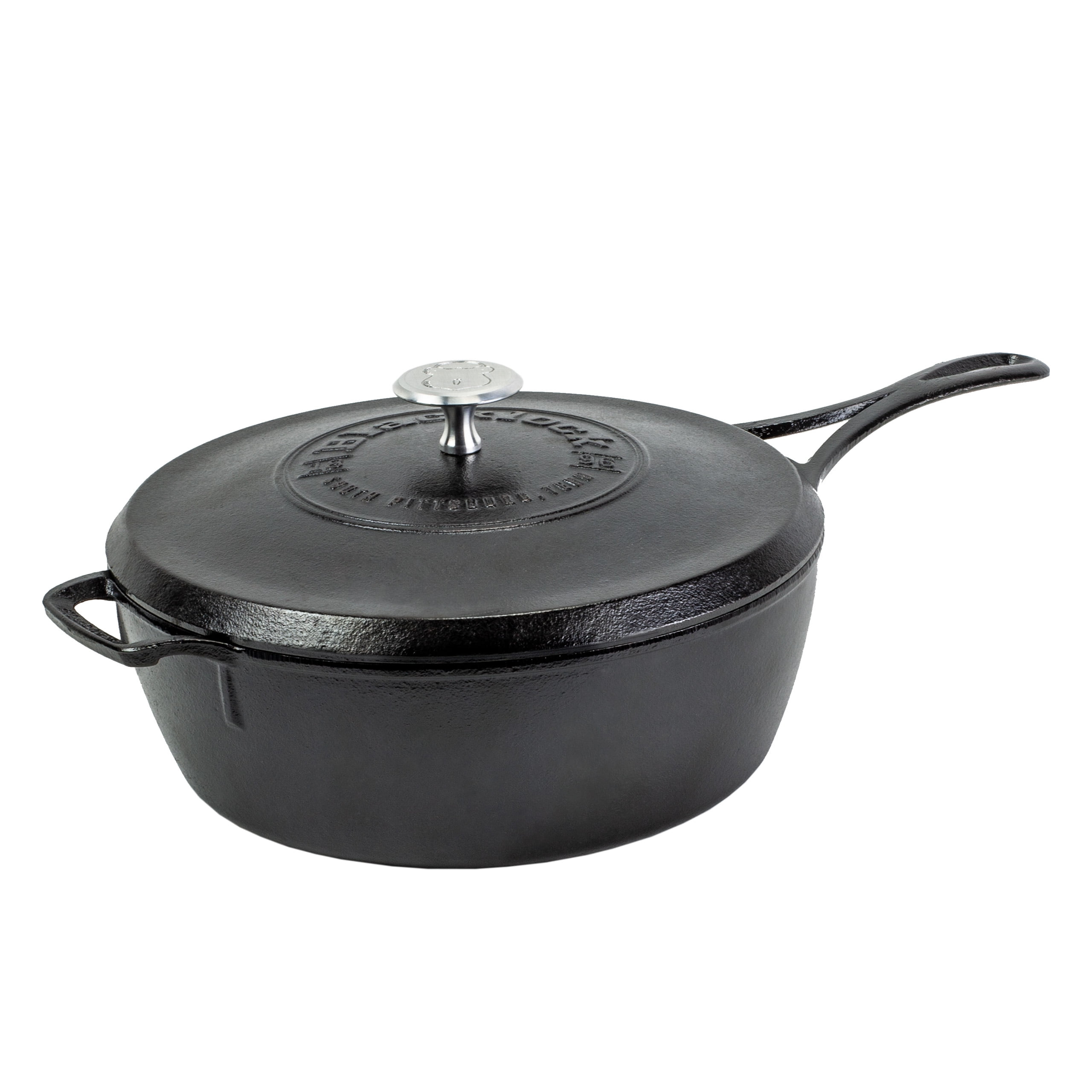 Lodge Blacklock 4 Quart Deep Skillet with Lid Durable & Lightweight