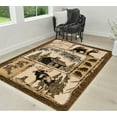 thumbnail image 1 of Lodge Cabin Area Rugs 4x5 Rustic Cabin Novelty Rugs for Living Room Cabin Dcor Rugs Moose and Lodge Theme Rug Brown Carpet Luxury Home Dcor, 1 of 7