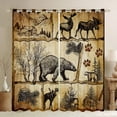 thumbnail image 1 of Lodge Cabin Blackout Curtains Woodland Animals Curtains 2 Panels 38"Wx54"L,Bear Moose Elk Deer Curtains & Drapes Farmhouse Cottage Reindeer Retro Pine Trees Rustic Home Decor, 1 of 6