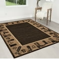 Lodge, Cabin Nature and Animals Area Rug - Geometric Pattern Cabin Area ...