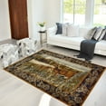 thumbnail image 1 of Lodge, Cabin Nature and Animals Area Rug Vintage Design Cabin Area Rug Abstract, Multicolor Deer dcor Rugs 38 x 5, 1 of 5