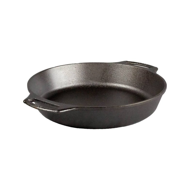 Lodge 10 1/4 Pre-Seasoned Cast Iron Baking Skillet with Dual Handles  BW10BSK