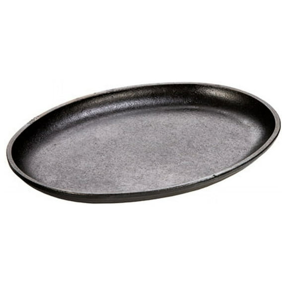 Lodge Cast Iron 10" x 7.5" Handle-less Oval Serving Griddle, LOSH3