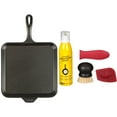 thumbnail image 1 of Lodge Cast Iron 11" Square Seasoned Savor the Outdoors Griddle + Lodge Cast Iron Seasoned Cast Iron Care Kit, 1 of 3