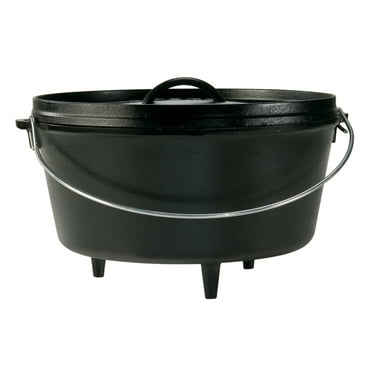 Lodge Cast Iron 12" / 8 Quart Seasoned Camp Dutch Oven
