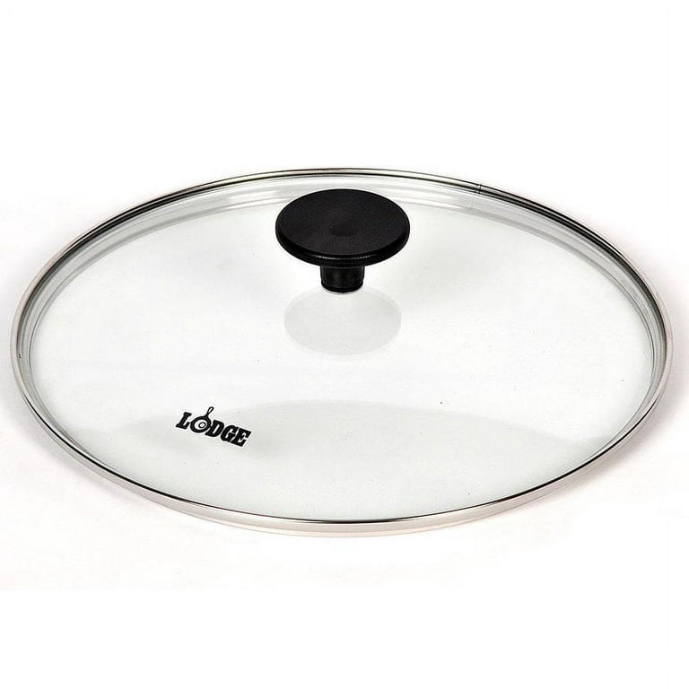 Cuisinel Glass Lid with Steam Vent Hole - 12-Inch/30.48-cm - Compatible with Lodge Cast Iron Skillet Pan - Fully Assembled Universal Replacement