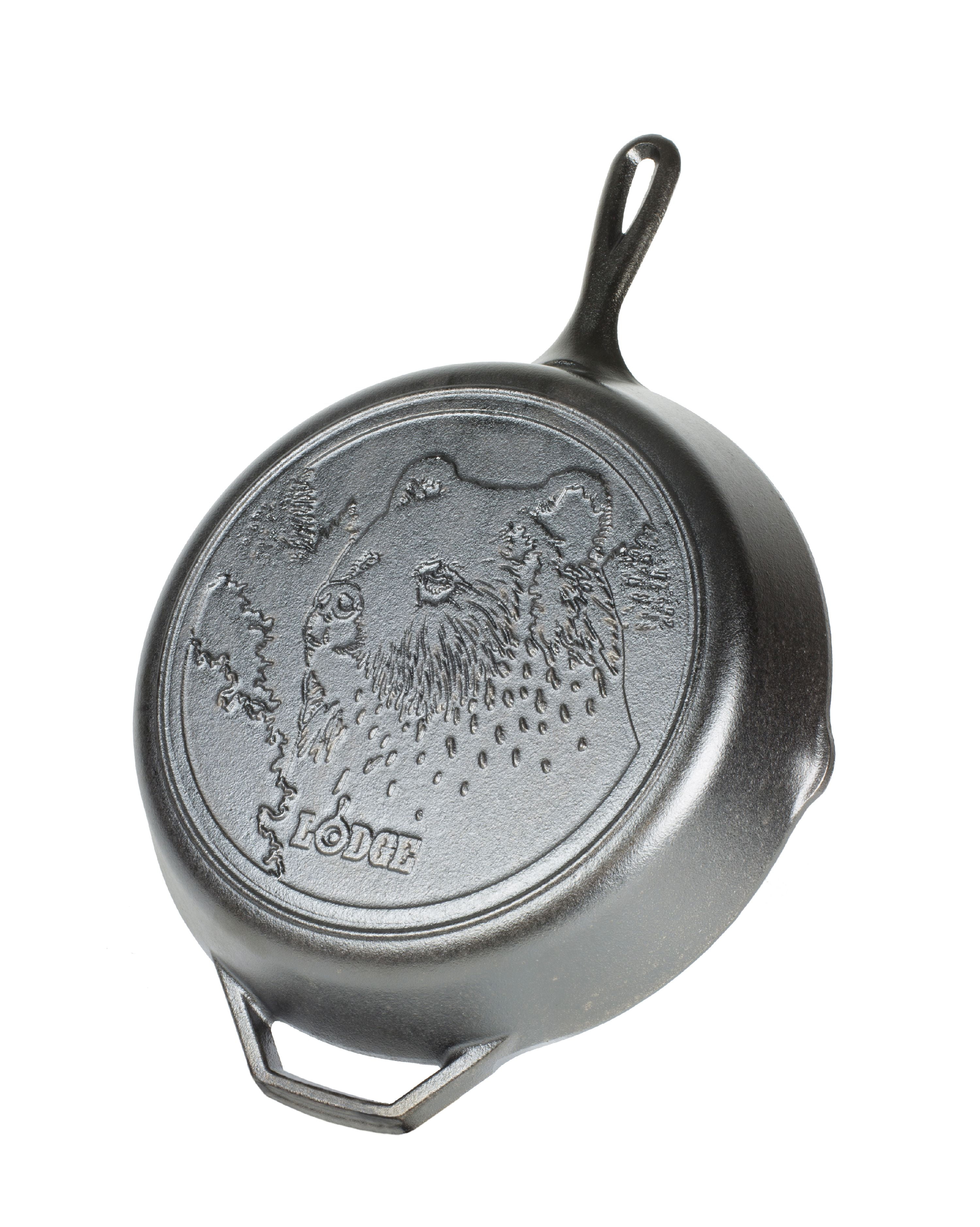 Lodge L3SKWLWF Wildlife Series-17cm Cast Iron Skillet with Wolf Scene,  Black by LODGE - Shop Online for Kitchen in the United States