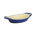 thumbnail image 1 of Lodge Cast Iron 2 Quart Enameled Oval Casserole Blue, 1 of 6