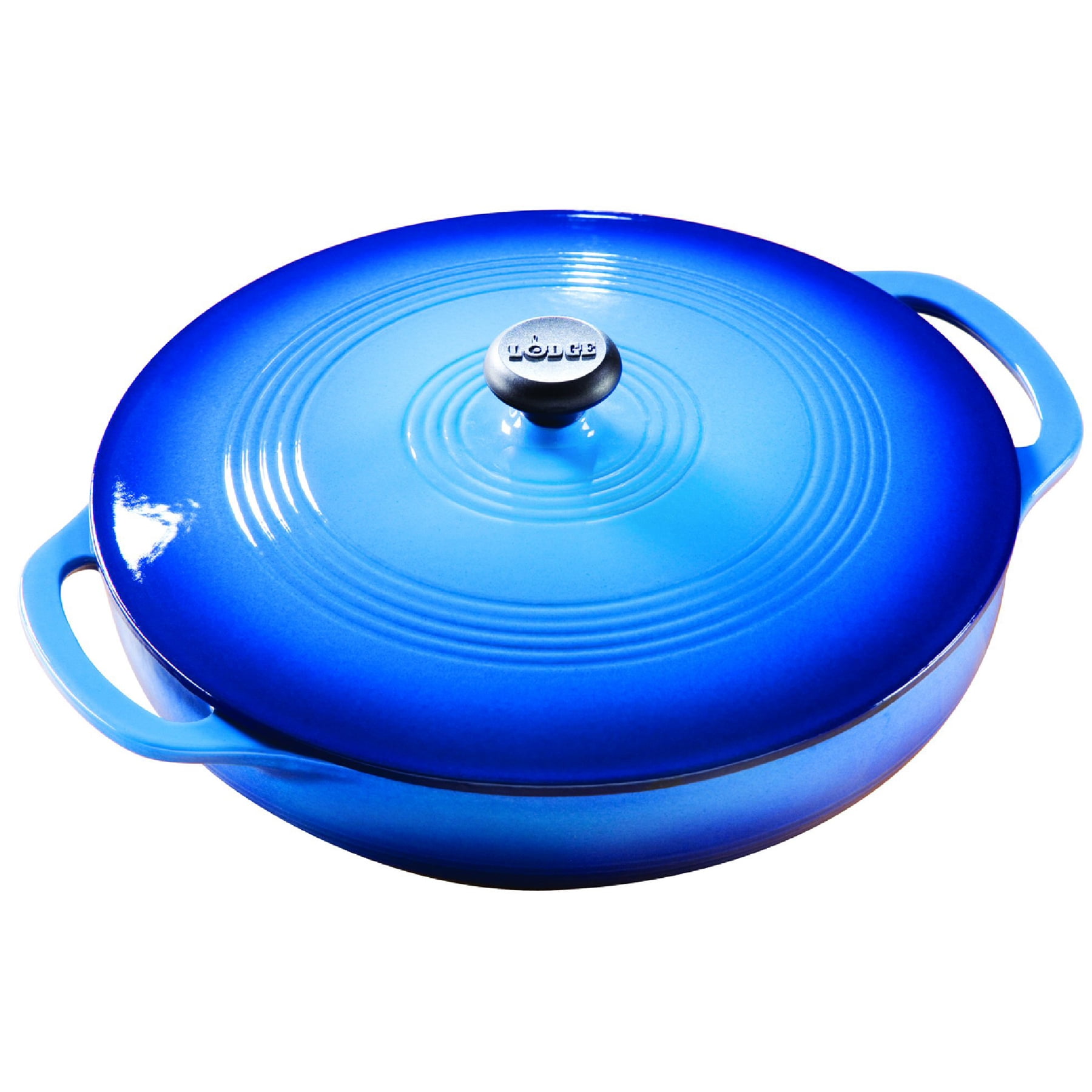  Lodge 3.6 Quart Enameled Cast Iron Oval Casserole With Lid–  Dual Handles – Oven Safe up to 500° F or on Stovetop - Use to Marinate,  Cook, Bake, Refrigerate and Serve –
