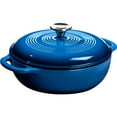 thumbnail image 1 of Lodge Cast Iron 3 Quart Enameled Dutch Oven Blue, 1 of 6