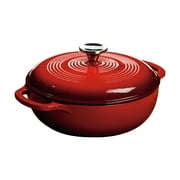 Lodge Cast Iron 3 Quart Enameled Dutch Oven Red