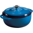 thumbnail image 1 of Lodge Cast Iron 4.5 Quart Enameled Dutch Oven, Blue, 1 of 7