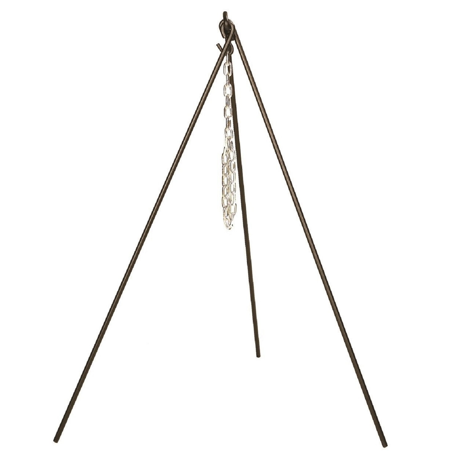 Lodge Campfire Cooking Tripod, Adjustable Chain, 43.5 Inches, Steel Campfire Cooking Tripod for Suspending Dutch Ovens & Pots or Cookware Over an Open Flame