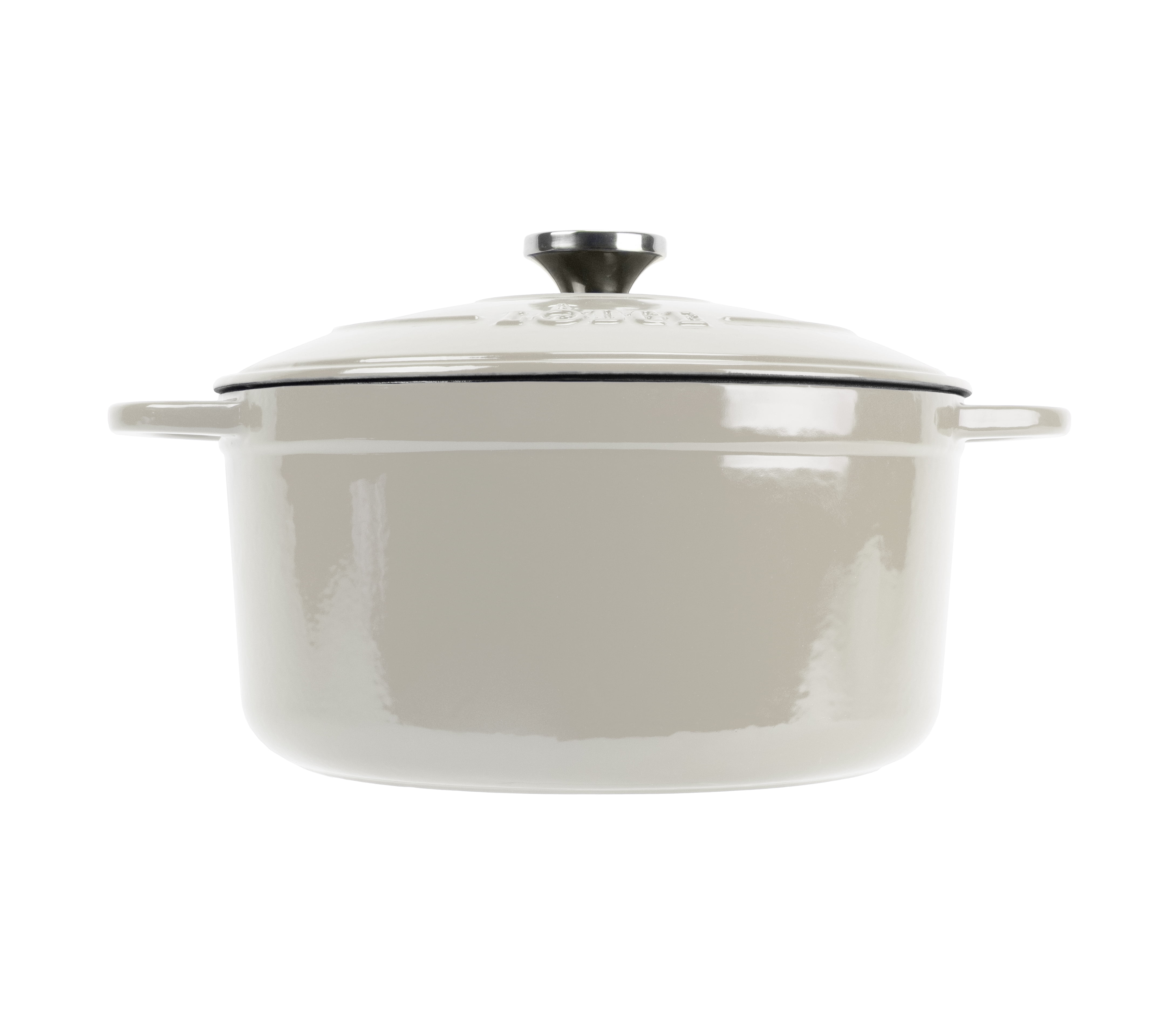 Lodge Cast Iron 4qt Oyster White Enameled Dutch Oven