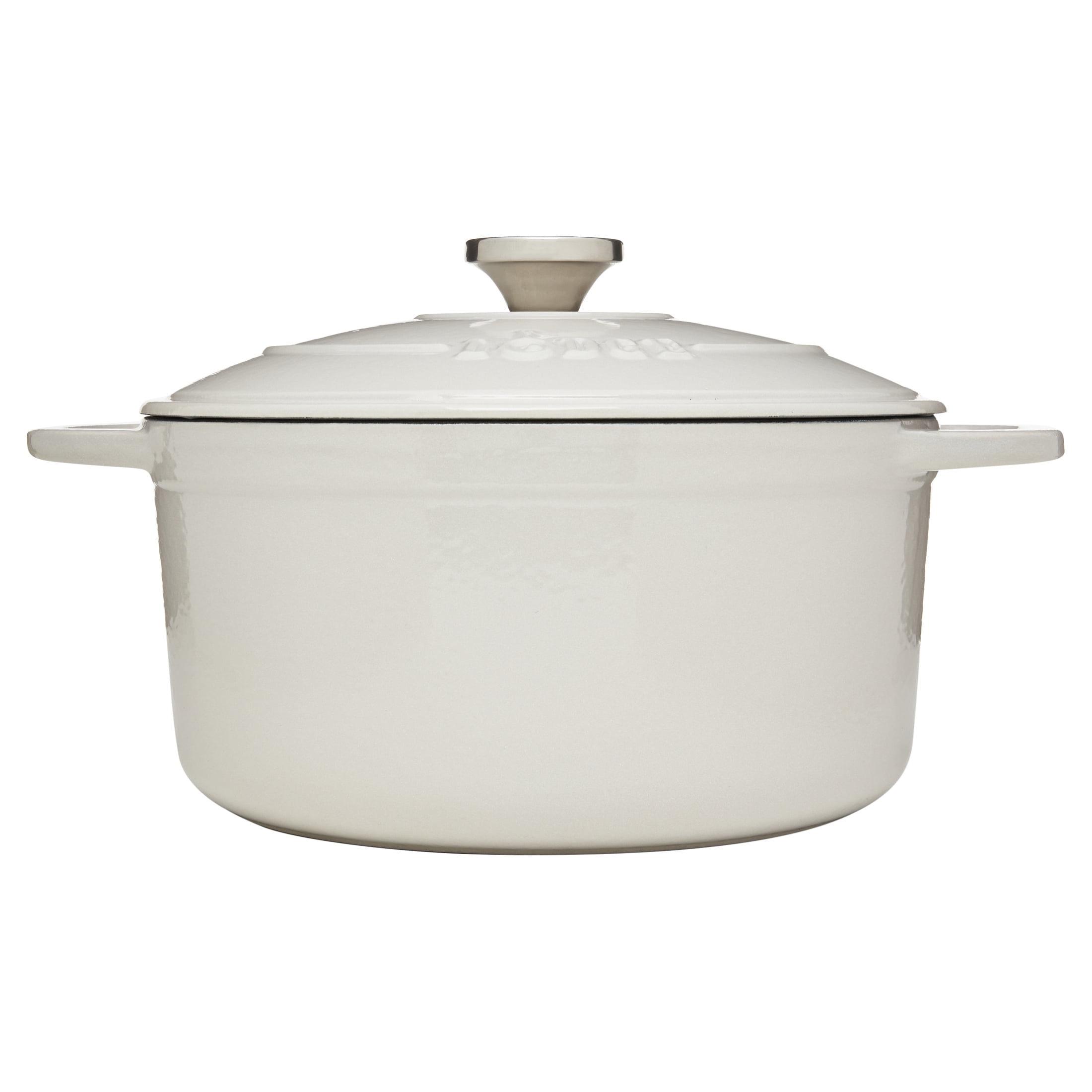 Lodge Enamelware 6 qt. Round Cast Iron Dutch Oven in Oyster White