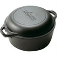 thumbnail image 1 of Lodge Cast Iron 5 Quart Seasoned Double Dutch Oven / Bread Oven, 1 of 6