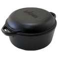 Lodge 5-Quart Cast Iron Dutch Oven With Care Kit - Pre-Seasoned, Dual Handles For Stovetop & Oven
