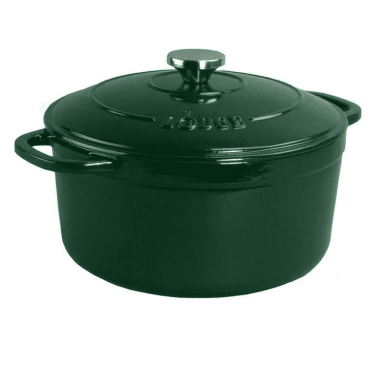 Crock-Pot 5 Quart Enameled Cast Iron Dutch Oven with Lid Green