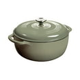 thumbnail image 1 of Lodge Cast Iron 6 Quart Enameled Cast Iron Dutch Oven, Sage, 1 of 8