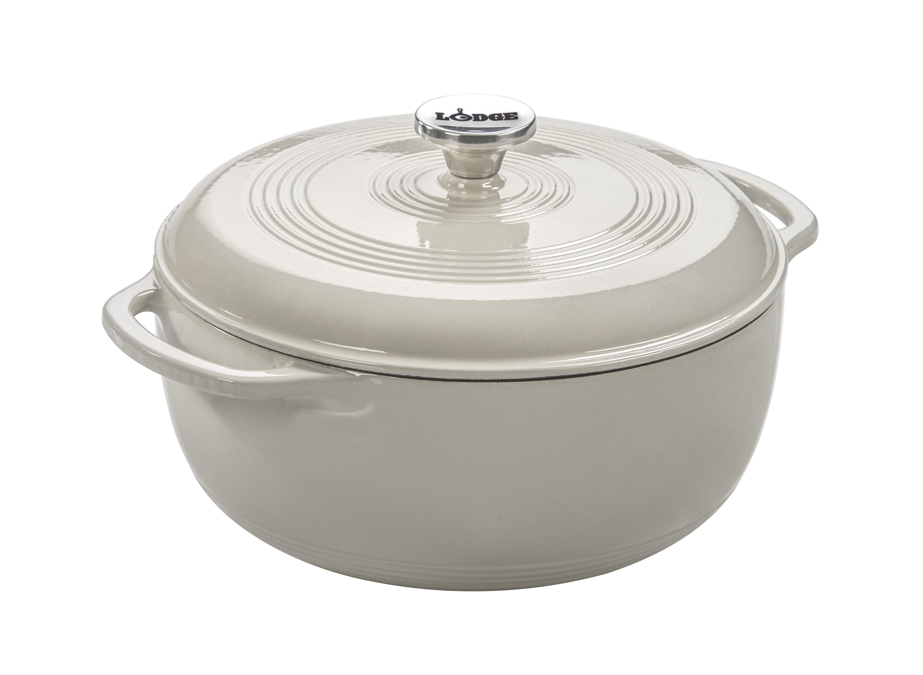 Lodge Cast Iron 6 Quart Enameled Dutch Oven Oyster