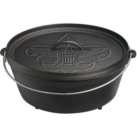 Lodge Cast Iron 6QT 12" Boy Scouts Of America Camp Dutch Oven, L12CO3BS