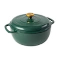 thumbnail image 1 of Lodge Cast Iron 6QT Emerald Enamel Dutch Oven with Gold Knob, 1 of 7