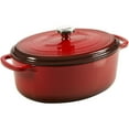 Lodge Cast Iron 7 Quart Enameled Dutch Oven, Red
