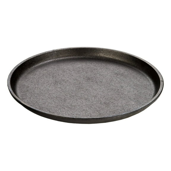 Lodge Cast Iron 9.25" Round Handleless Serving Griddle, L7OGH3, Black