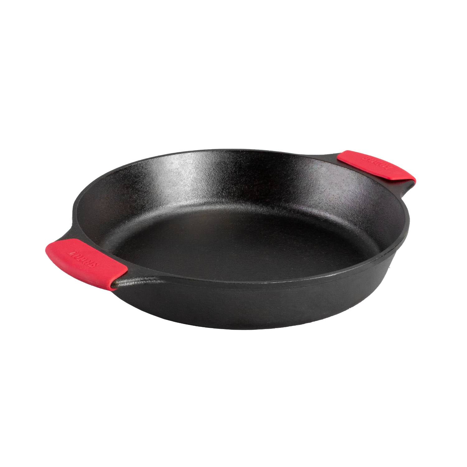 LODGE 10.25 INCH SEASONED CAST IRON GRILL PAN L8GPS (SILICONE HANDLE HOLDER  INCLUDED)