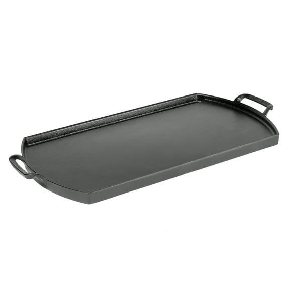 Lodge Blacklock 10" x 20" Cast Iron Double Burner Griddle - Triple Seasoned - For Indoor & Outdoor Cooking - Fits Over Two Burners - Easy Cleanup - Non-Toxic Material