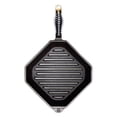 thumbnail image 1 of FINEX 10" Cast Iron Grill Pan - Grill Pans with Superior Heat Distribution - Near Non-Stick for Easy Cleaning - Cast Iron Grill Pan - For Indoor & Outdoor Grilling - Pre-Seasoned with Flaxseed Oil, 1 of 7
