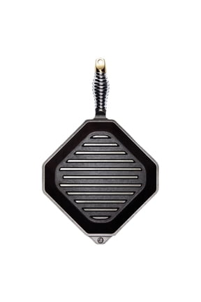 10" Cast Iron Grill Pan - Grill Pans with Superior Heat Distribution - Near Non-Stick for Easy Cleaning - Cast Iron Grill Pan - For Indoor & Outdoor Grilling - Pre-Seasoned with Flaxseed Oil