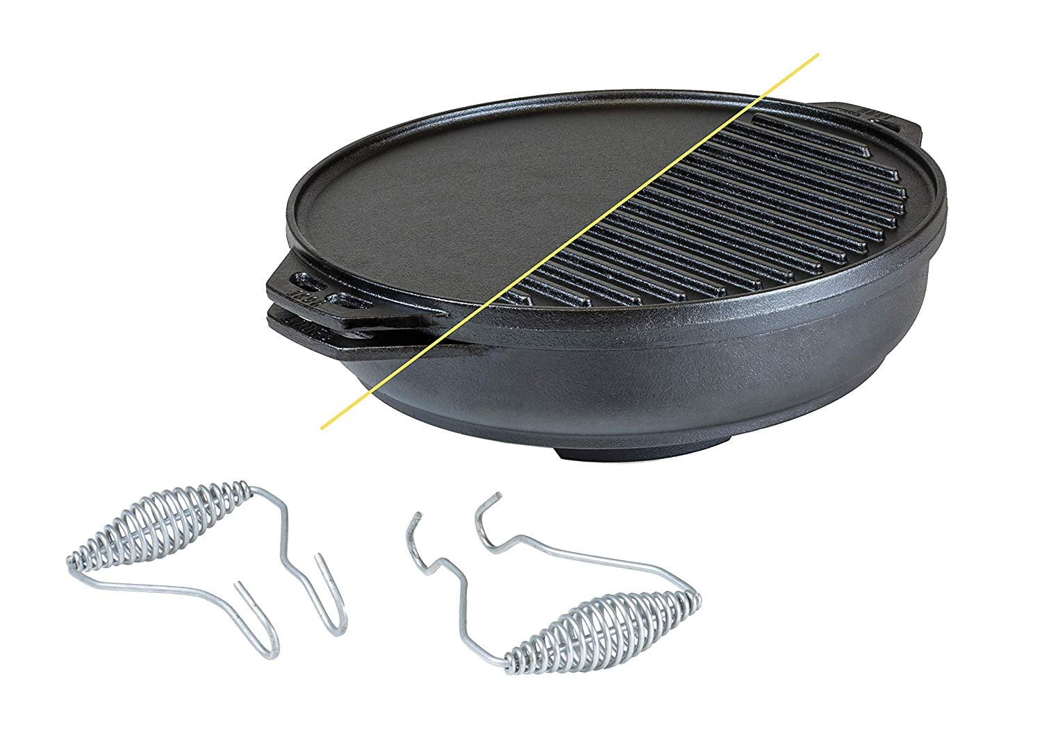 Lodge Pre-Seasoned Cast Iron Cook-It-All Grill and Baking Pan - Walmart.com