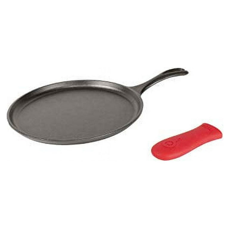 Lodge Cast Iron Griddle Pan Skillet w/ Silicone Handle 906 Pancake