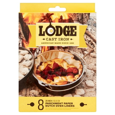 Lodge Cast Iron Parchment Paper Dutch Oven Liners, 8 Count, A5DOL