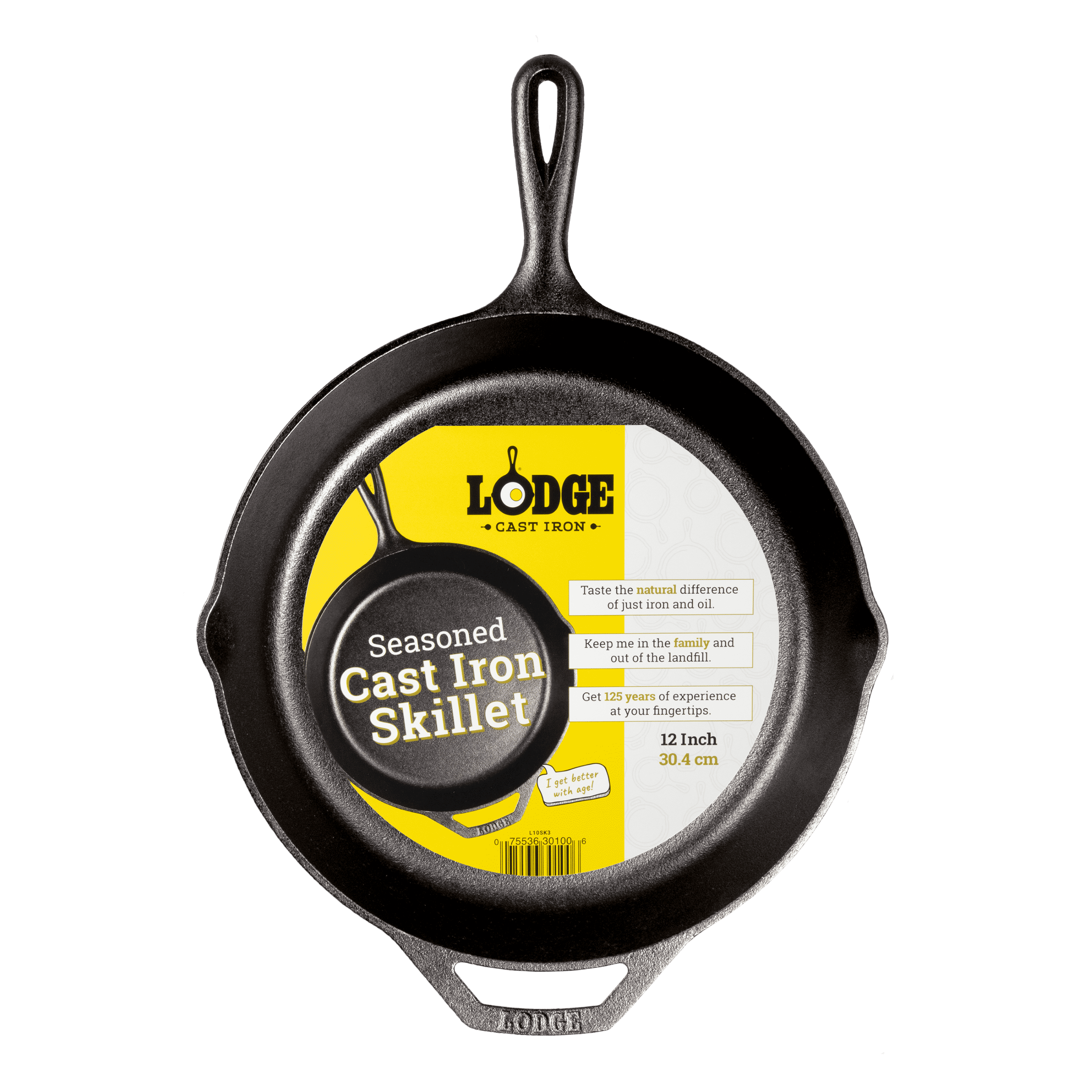 Lodge Cast Iron Seasoned 12" Skillet - Walmart.com