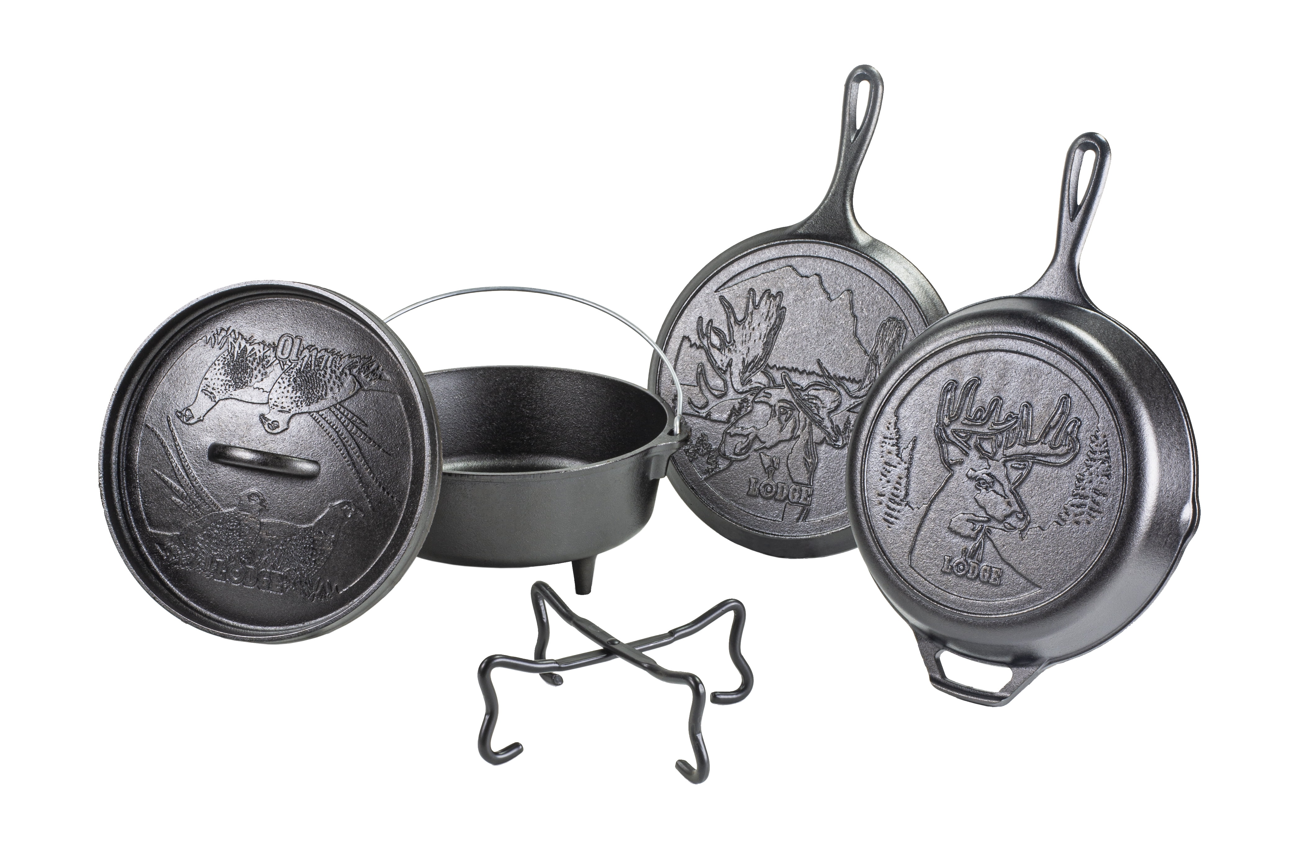 Lodge 5-Piece Cast Iron Cookware Set L5HS3 - The Home Depot