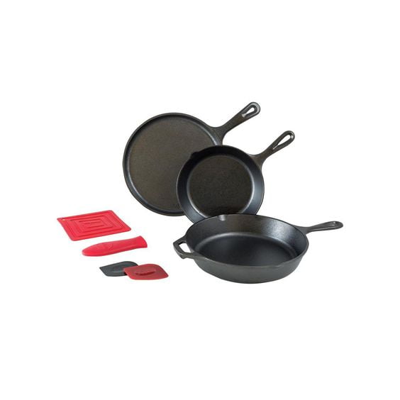 Lodge Cast Iron Seasoned Logic Essential 6 Piece Cookware Set
