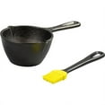 thumbnail image 1 of Lodge Cast Iron Seasoned Melting Pot and Silicone Brush, 1 of 3