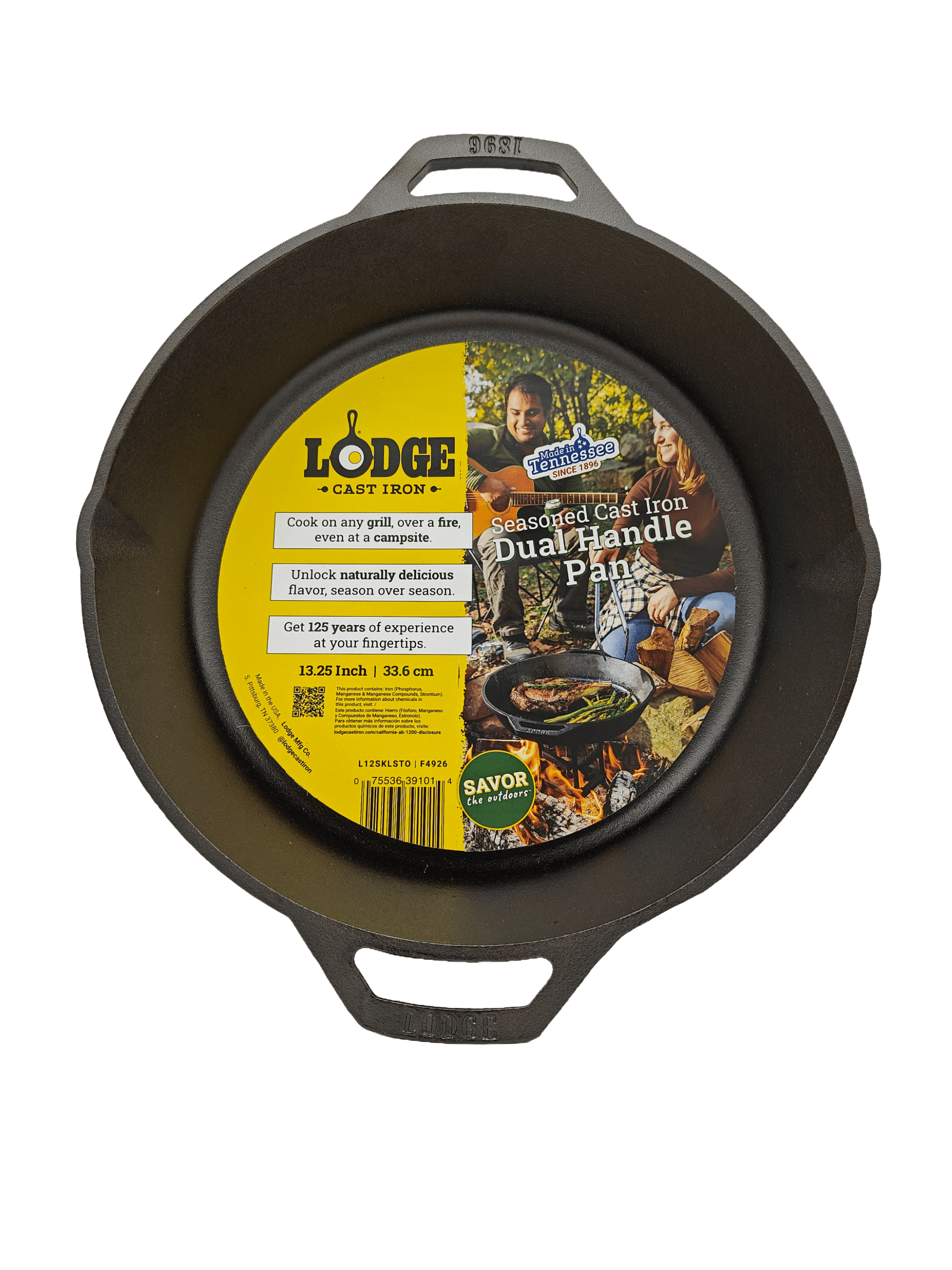 Lodge Cast Iron Savor the Outdoors Seasoned 13.25
