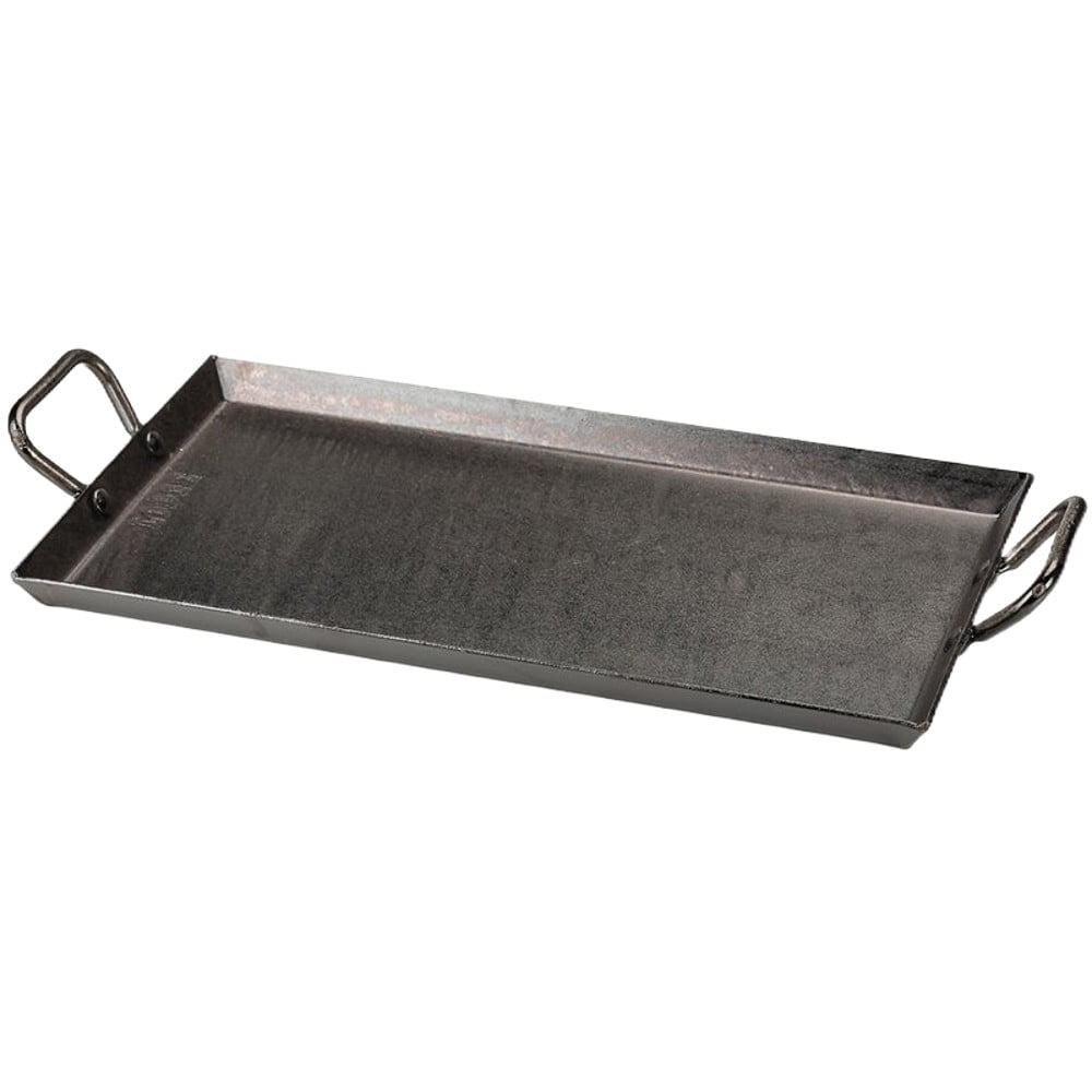 Lodge Cast Iron Seasoned Steel Outdoor Nonstick Cooking Griddle for Grill  or Campfire